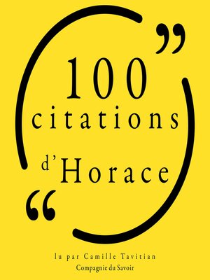 cover image of 100 citations d'Horace